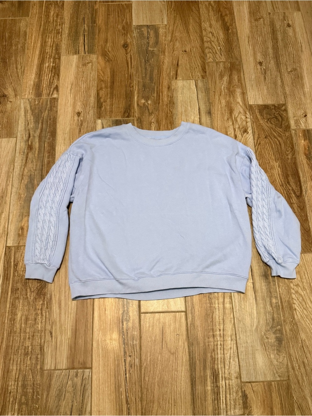 Aerie Light Blue Braided Sweater